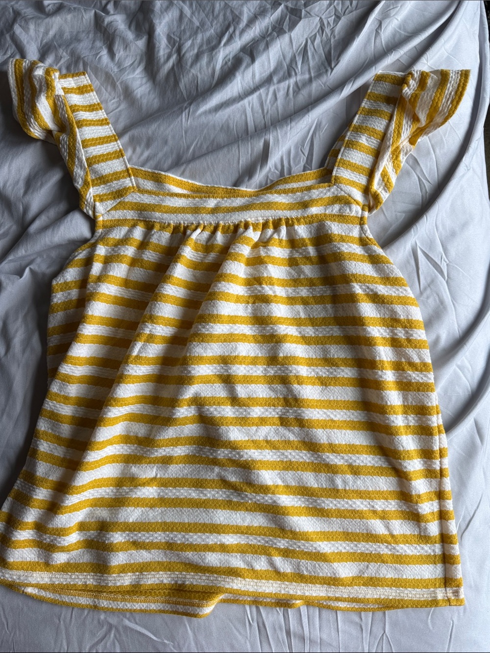 LOFT Yellow and White Striped Girls Sundress